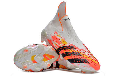 Adidas Predator Freak+ FG Football Boots - White/Black/Orange