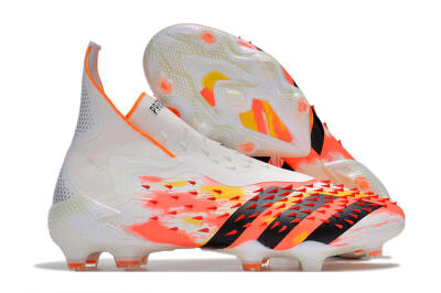 Adidas Predator Freak+ FG Football Boots - White/Black/Orange