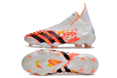 Adidas Predator Freak+ FG Football Boots - White/Black/Orange