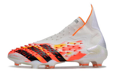 Adidas Predator Freak+ FG Football Boots - White/Black/Orange