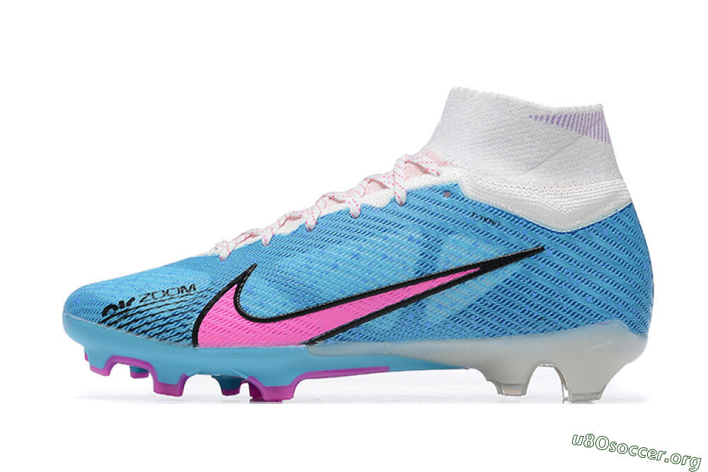 Nike Air Zoom Mercurial Superfly 9 Elite FG Football Boots - Blue/Pink/White 3