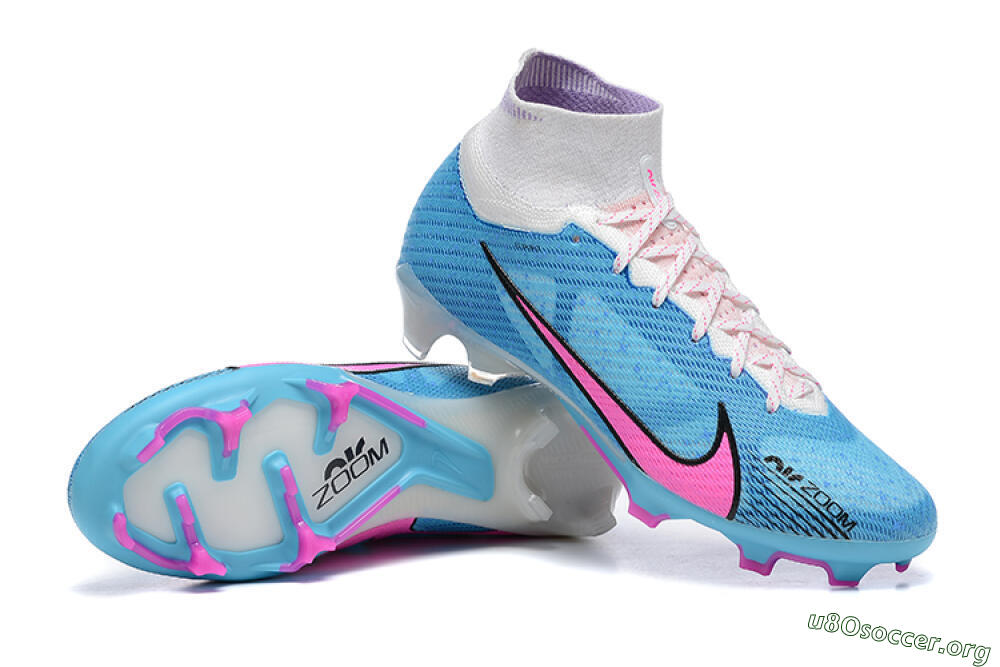 Nike Air Zoom Mercurial Superfly 9 Elite FG Football Boots - Blue/Pink/White 4