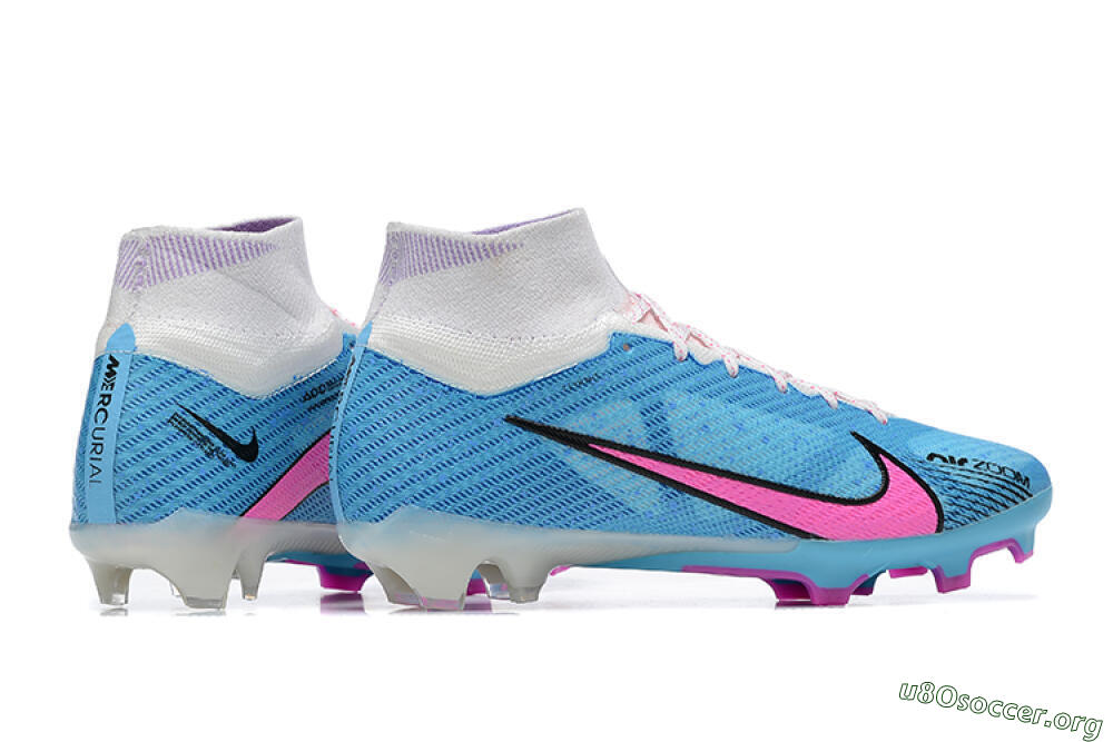 Nike Air Zoom Mercurial Superfly 9 Elite FG Football Boots - Blue/Pink/White 8