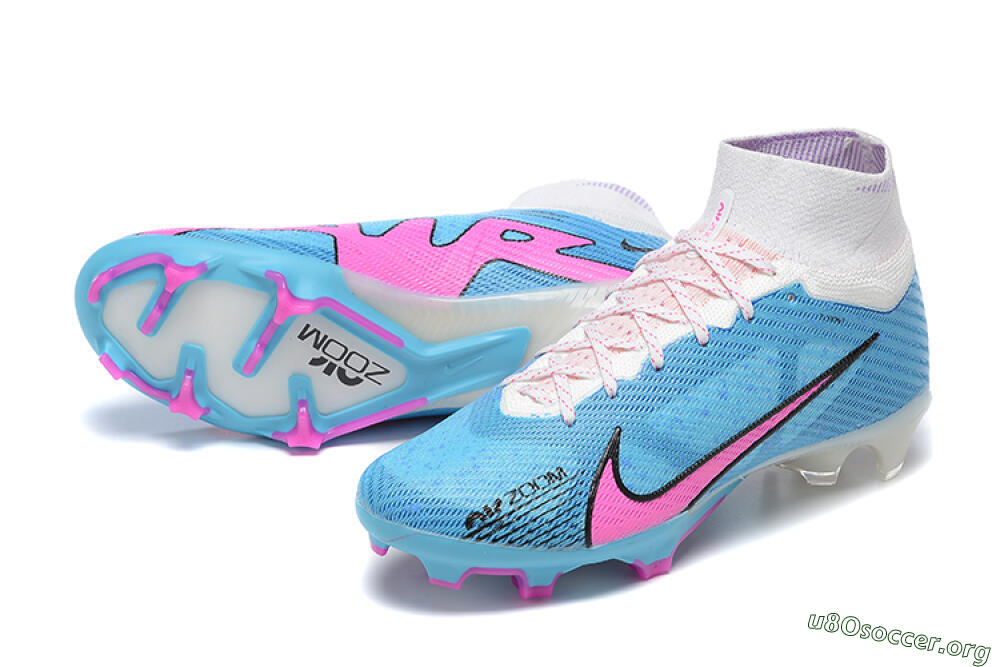 Nike Air Zoom Mercurial Superfly 9 Elite FG Football Boots - Blue/Pink/White 0