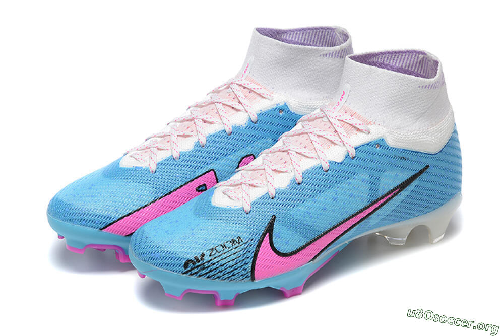 Nike Air Zoom Mercurial Superfly 9 Elite FG Football Boots - Blue/Pink/White 9