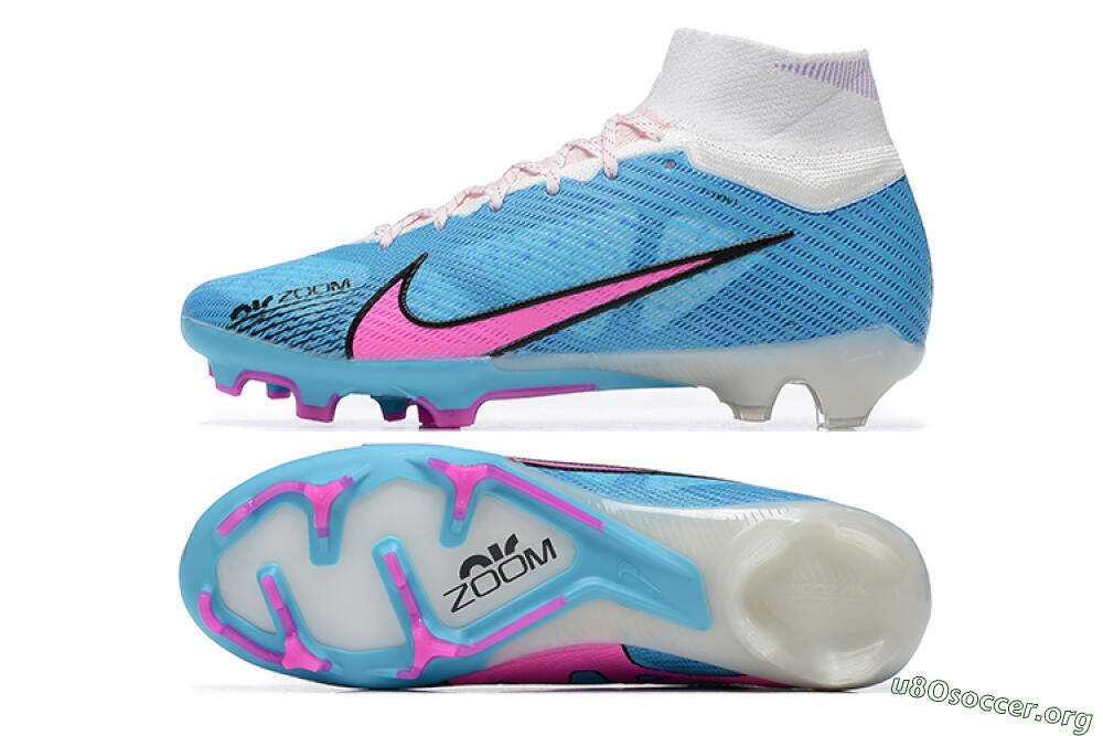 Nike Air Zoom Mercurial Superfly 9 Elite FG Football Boots - Blue/Pink/White 1