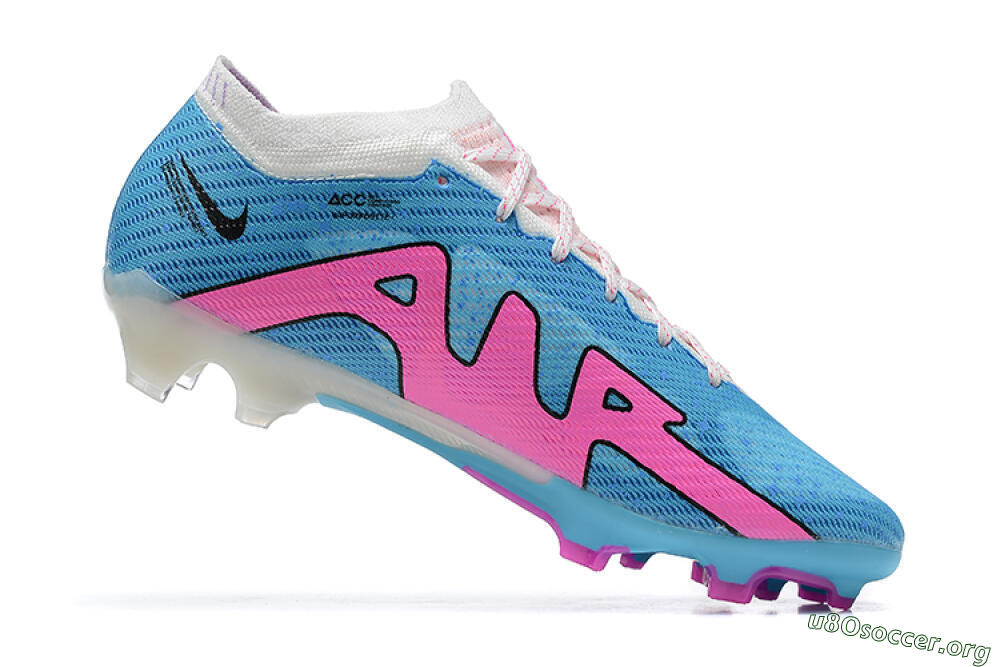 Nike Air Zoom Mercurial Vapor 15 Elite FG Football Boots - Blue/Pink/White 6