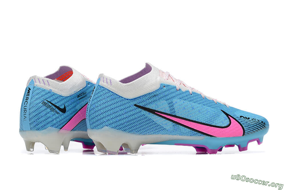Nike Air Zoom Mercurial Vapor 15 Elite FG Football Boots - Blue/Pink/White 8