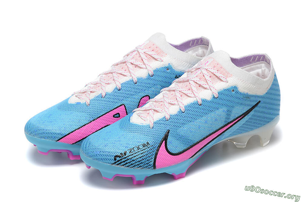 Nike Air Zoom Mercurial Vapor 15 Elite FG Football Boots - Blue/Pink/White 9