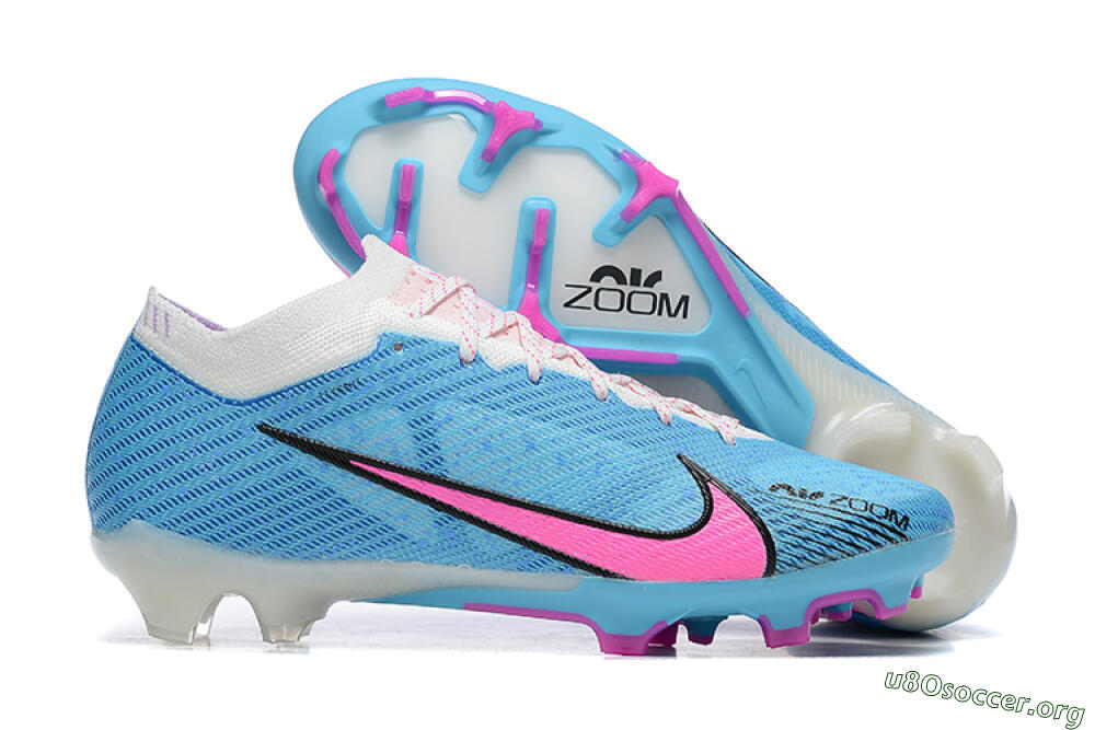 Nike Air Zoom Mercurial Vapor 15 Elite FG Football Boots - Blue/Pink/White 2