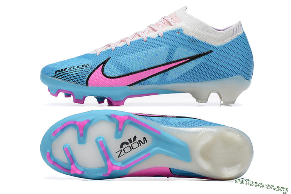 Nike Air Zoom Mercurial Vapor 15 Elite FG Football Boots - Blue/Pink/White 1