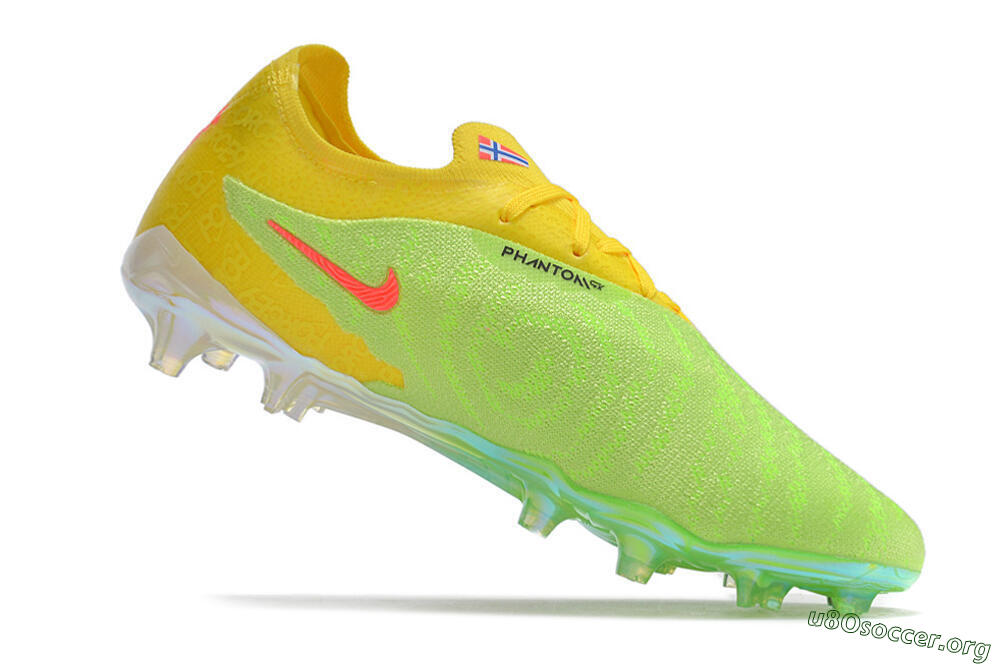 Nike Phantom GX Elite FG Football Boots - Green/Black/Yellow 4