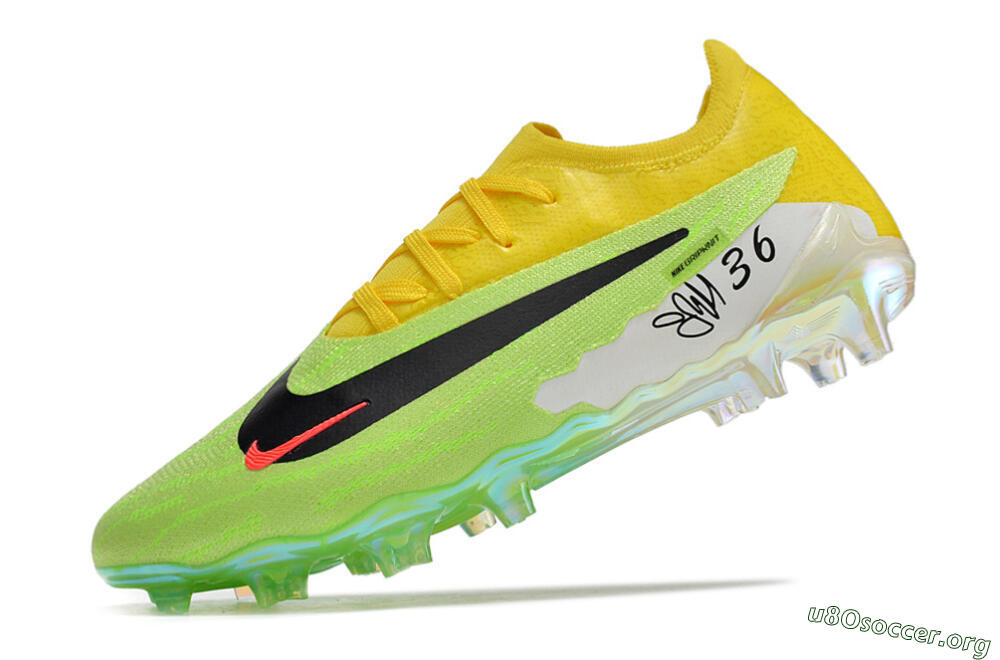 Nike Phantom GX Elite FG Football Boots - Green/Black/Yellow 5