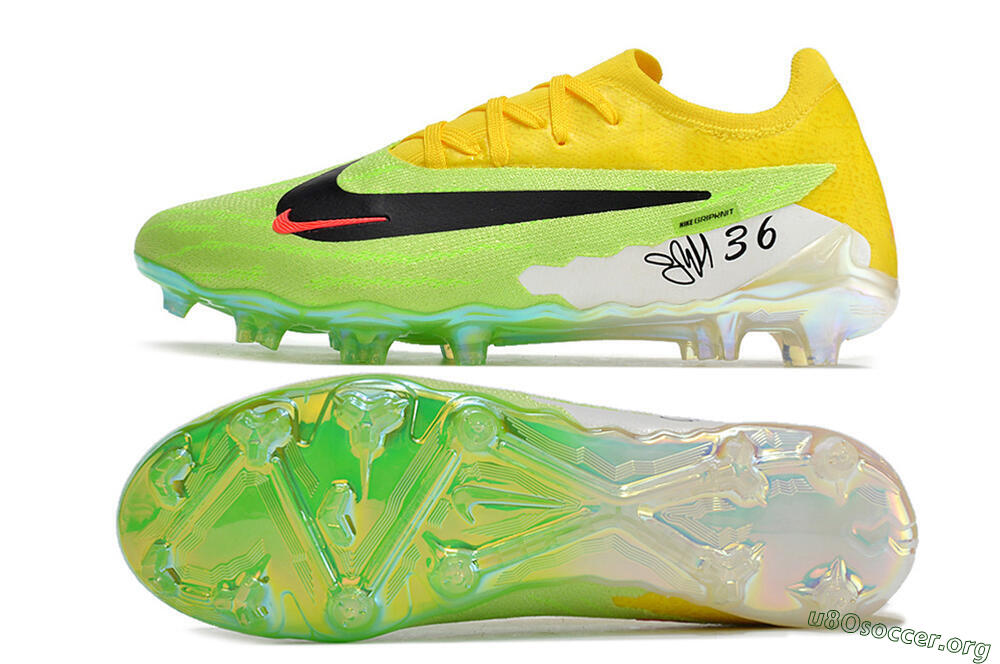 Nike Phantom GX Elite FG Football Boots - Green/Black/Yellow 1