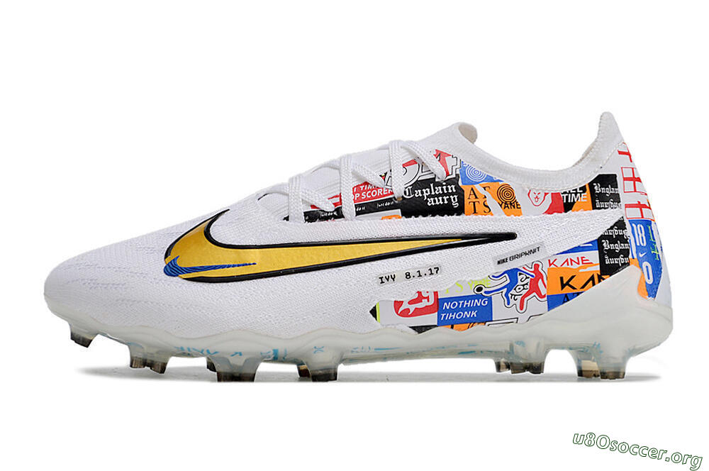 Harry Kane X Nike Phantom GX Elite FG Football Boots - White/Rainbow 3