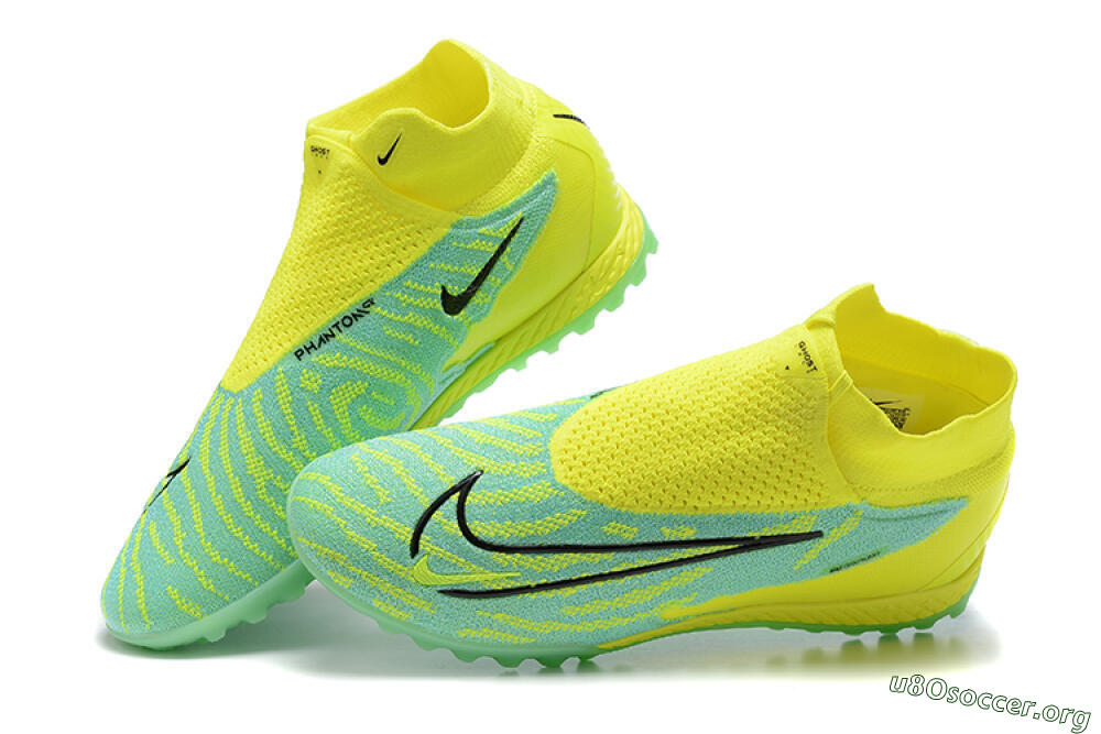 Nike Phantom GX Elite DF TF Football Shoes - Blue/Black/Yellow 5