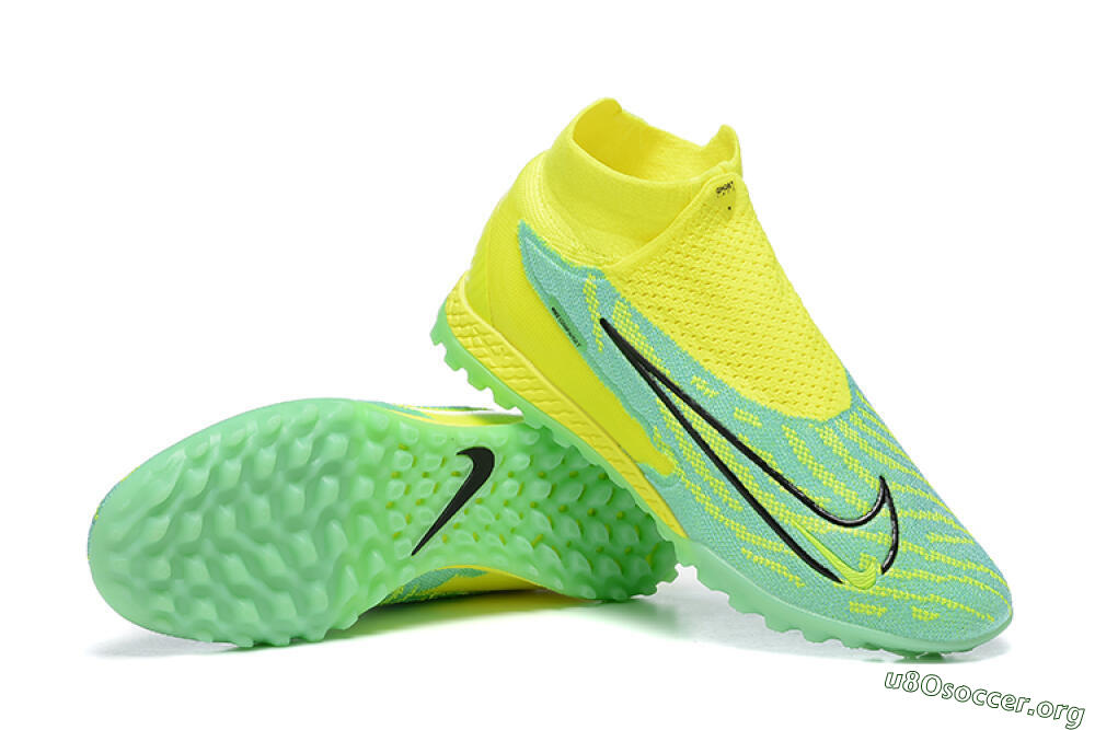 Nike Phantom GX Elite DF TF Football Shoes - Blue/Black/Yellow 4