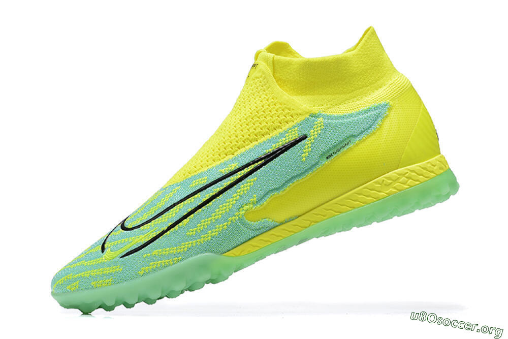 Nike Phantom GX Elite DF TF Football Shoes - Blue/Black/Yellow 7