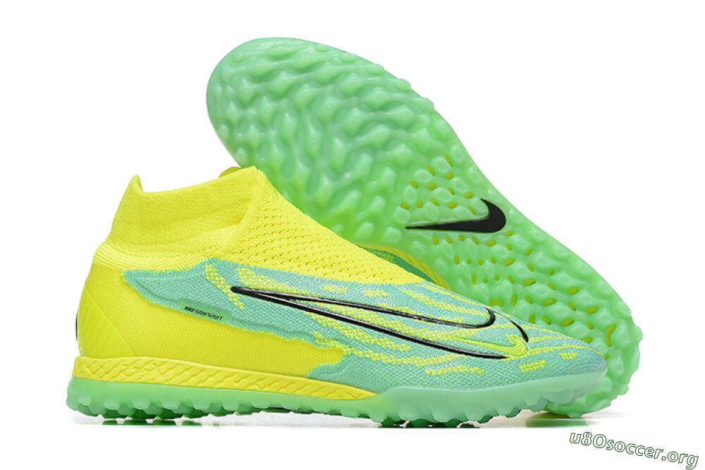 Nike Phantom GX Elite DF TF Football Shoes - Blue/Black/Yellow 2