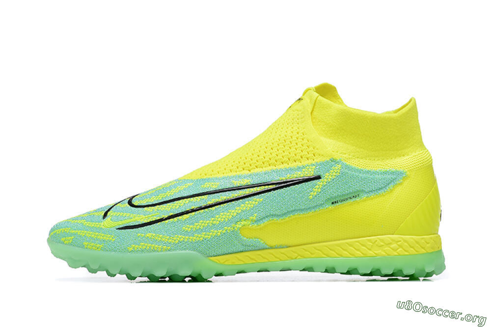 Nike Phantom GX Elite DF TF Football Shoes - Blue/Black/Yellow 3