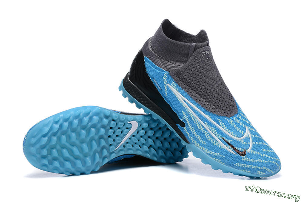 Nike Phantom GX Elite DF TF Football Shoes - Blue/White/Black 4