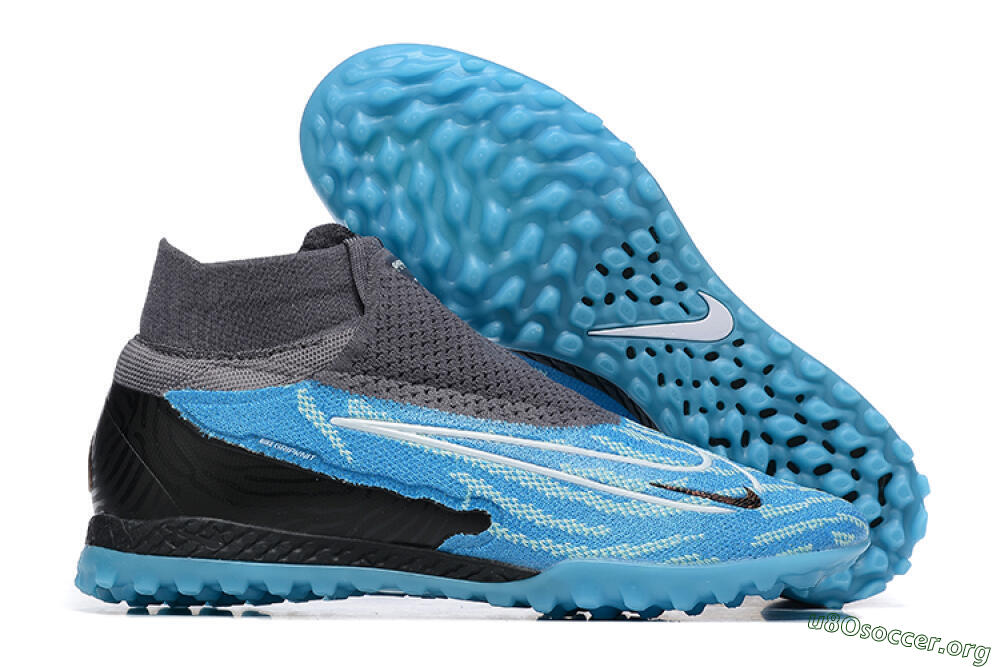 Nike Phantom GX Elite DF TF Football Shoes - Blue/White/Black 2