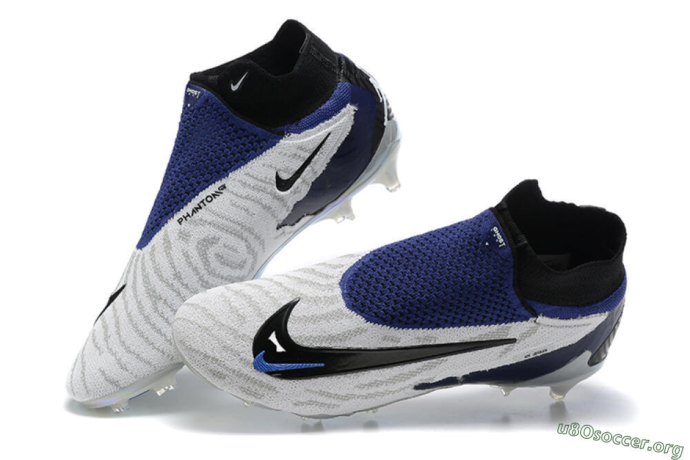 Nike Phantom GX Elite DF FG Football Boots - White/Black/Blue 5