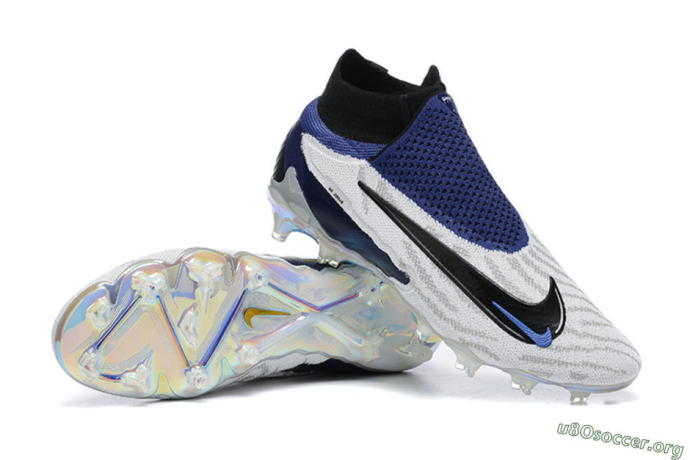 Nike Phantom GX Elite DF FG Football Boots - White/Black/Blue 4