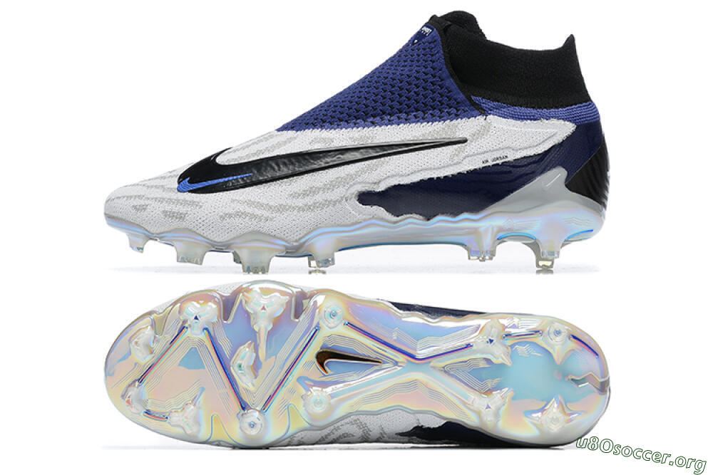 Nike Phantom GX Elite DF FG Football Boots - White/Black/Blue 1
