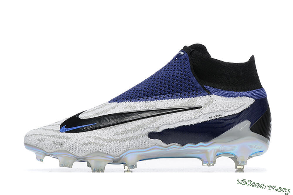 Nike Phantom GX Elite DF FG Football Boots - White/Black/Blue 3