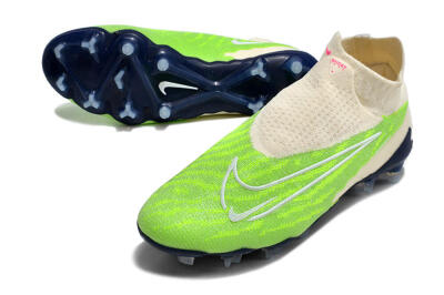 Nike Phantom GX Elite DF Link FG Football Boots - Green/White/Beige