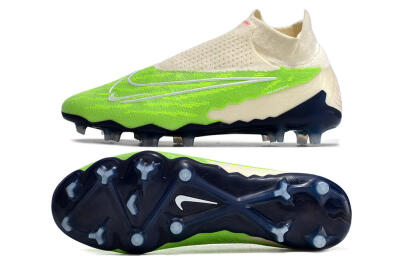 Nike Phantom GX Elite DF Link FG Football Boots - Green/White/Beige