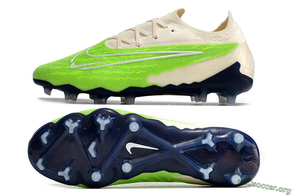 Nike Phantom GX Elite FG Football Boots - Green/White/Beige 1