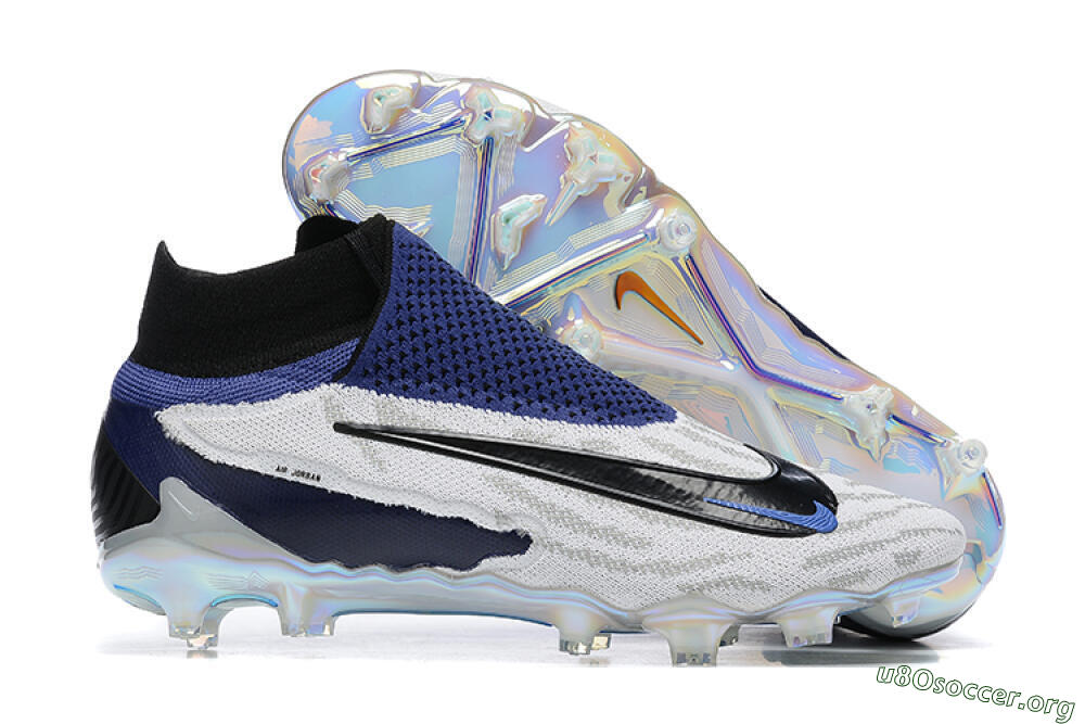 Nike Phantom GX Elite DF FG Football Boots - White/Black/Blue 2