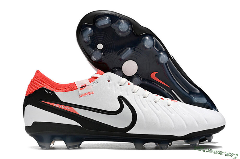 Nike Tiempo Legend 10 Elite FG Football Boots - White/Black/Red 2