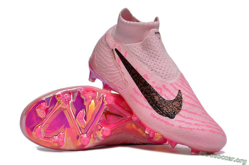 Nike Phantom GX Elite FG Football Boots - Pink/Black/Gold 0