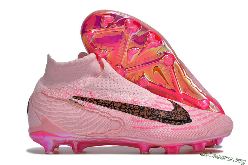 Nike Phantom GX Elite FG Football Boots - Pink/Black/Gold 2