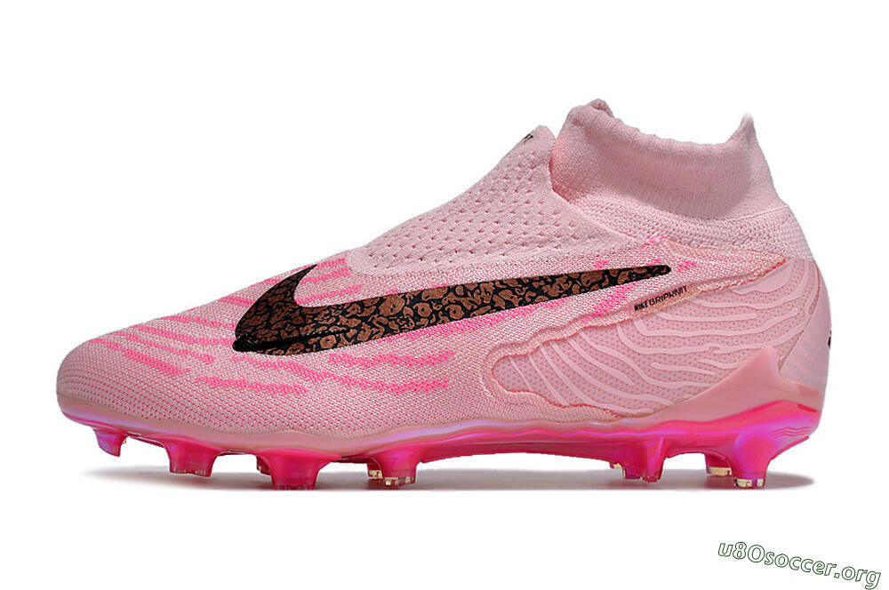 Nike Phantom GX Elite FG Football Boots - Pink/Black/Gold 3