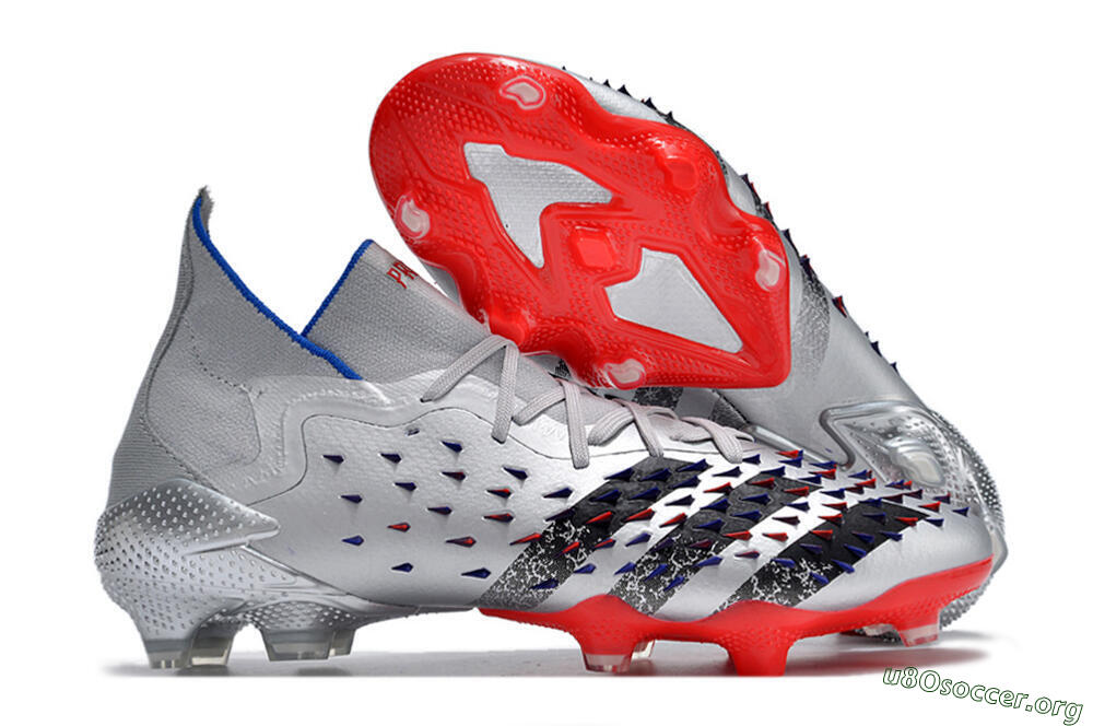 Adidas Predator Freak.1 FG Football Boots - Sliver/Black/Red 2