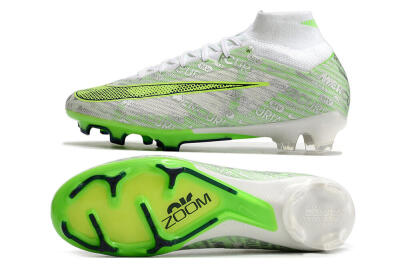 Nike Air Zoom Mercurial Superfly 9 Elite FG Football Boots - White/Green