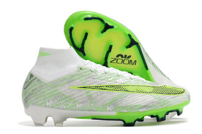 Nike Air Zoom Mercurial Superfly 9 Elite FG Football Boots - White/Green