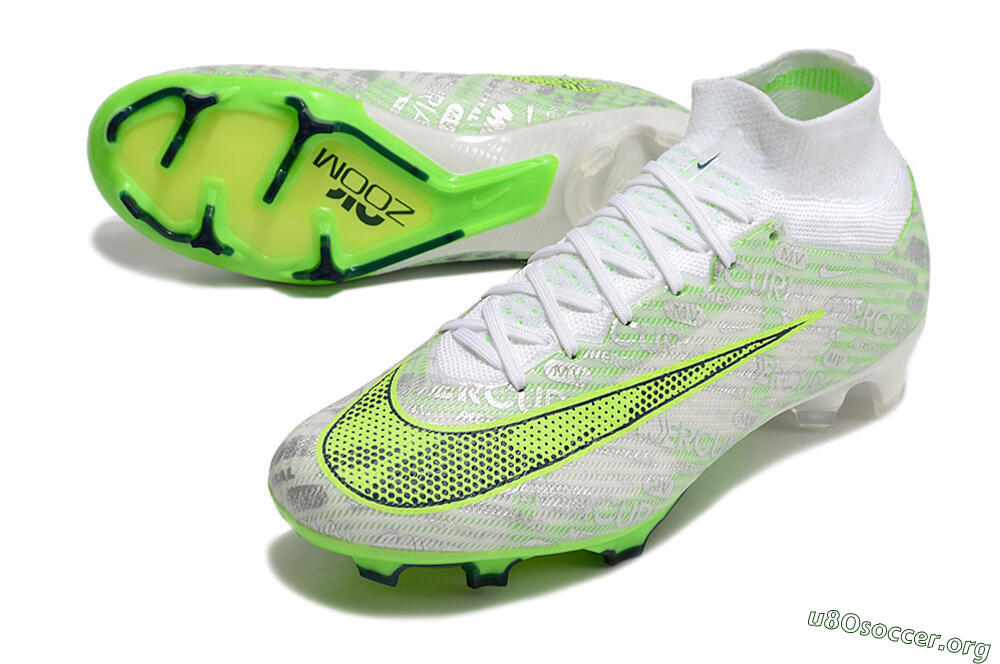 Nike Air Zoom Mercurial Superfly 9 Elite FG Football Boots - White/Green 0