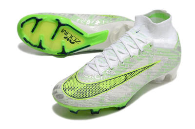 Nike Air Zoom Mercurial Superfly 9 Elite FG Football Boots - White/Green