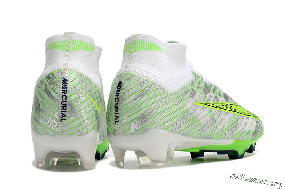 Nike Air Zoom Mercurial Superfly 9 Elite FG Football Boots - White/Green 6