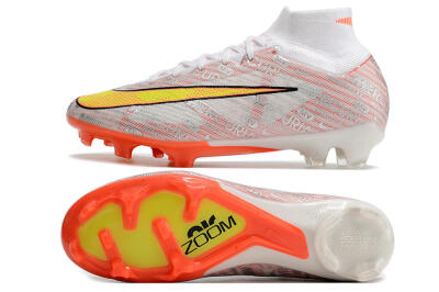 Nike Air Zoom Mercurial Superfly 9 Elite FG Football Boots - White/Orange/Sliver