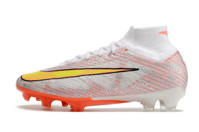 Nike Air Zoom Mercurial Superfly 9 Elite FG Football Boots - White/Orange/Sliver