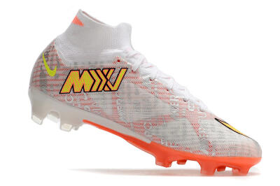 Nike Air Zoom Mercurial Superfly 9 Elite FG Football Boots - White/Orange/Sliver