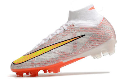 Nike Air Zoom Mercurial Superfly 9 Elite FG Football Boots - White/Orange/Sliver