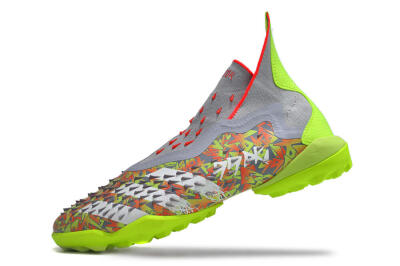 Adidas Predator Freak+ TF Football Shoes - Grey/Red/Yellow