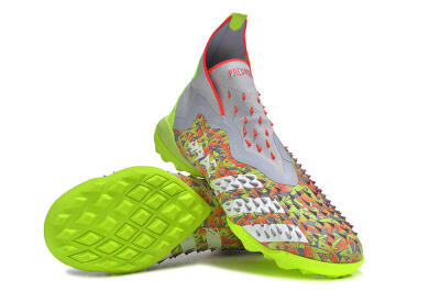 Adidas Predator Freak+ TF Football Shoes - Grey/Red/Yellow